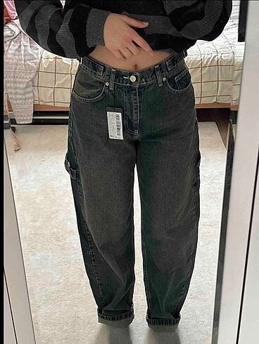 Yüksek bel baggy jeans