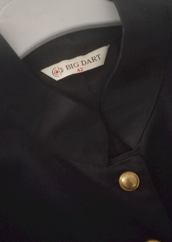 Düğmeli Siyah Uzun  tunik - Görsel 3