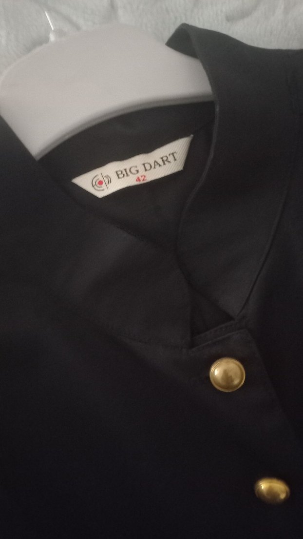 Düğmeli Siyah Uzun  tunik - Görsel 3