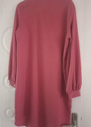 Gül kurusu Nakışlı Bohem Uzun Kollu Tunik - Görsel 2