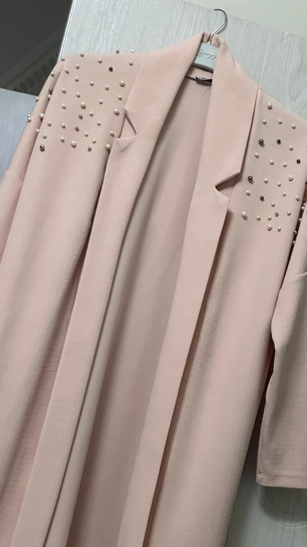 İnci Detaylı pembe çeket - Görsel 3