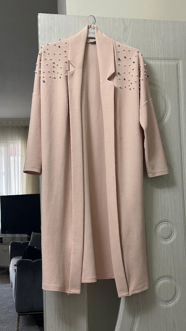 İnci Detaylı pembe çeket - Görsel 2