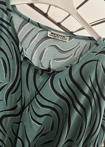 Salaş Kesim Uzun Kollu Zebra Desenli gömlek - Görsel 2