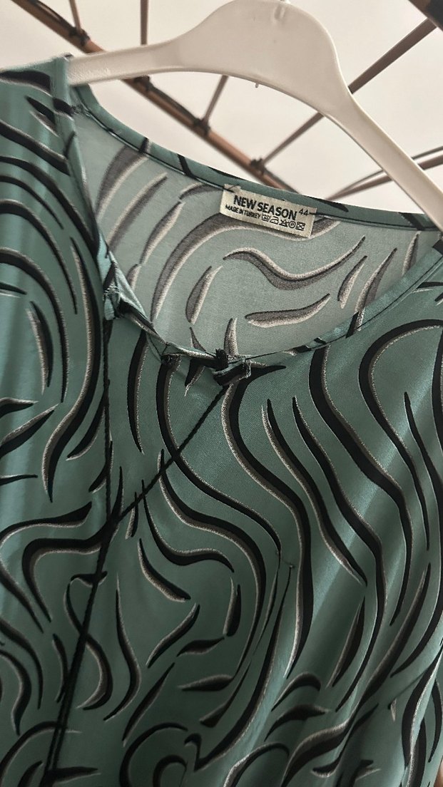 Salaş Kesim Uzun Kollu Zebra Desenli gömlek - Görsel 3