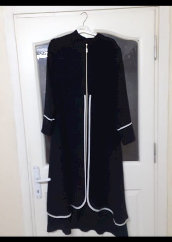 Uzun Siyah Fermuarlı Kadın kab - Görsel 2