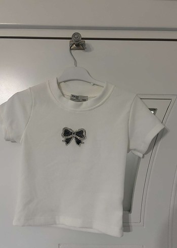 Diğer Gri Fiyonklu Kısa Kollu crop