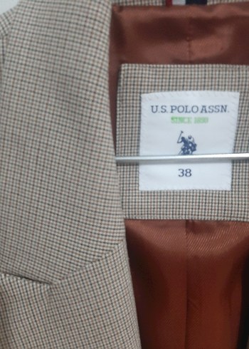 U.S Polo Assn. Bej Kısa Kadın Blazer Ceket