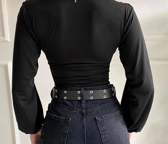 Diğer Göğüs dekolteli- Crop Bluz
