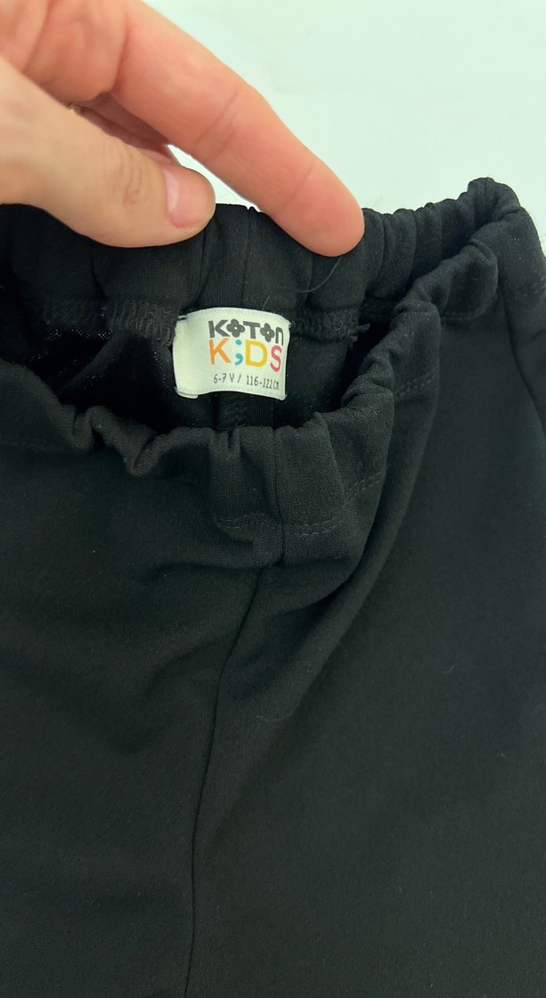 Kız Çocuk Siyah Volanlı Goth Tayt - Görsel 4