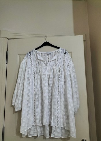 Dantel Detaylı Bohem Uzun Kollu Kadın plaj elbisesi - Görsel 2