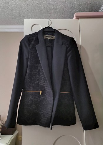 İPEKYOL İşlemeli Siyah Kadın Blazer Ceket - Görsel 3