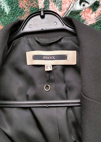 İPEKYOL İşlemeli Siyah Kadın Blazer Ceket - Görsel 7