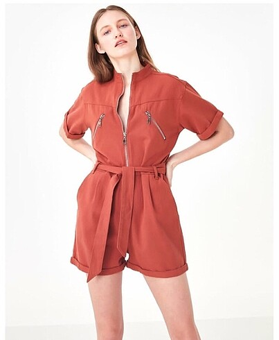 Twist denim tulum