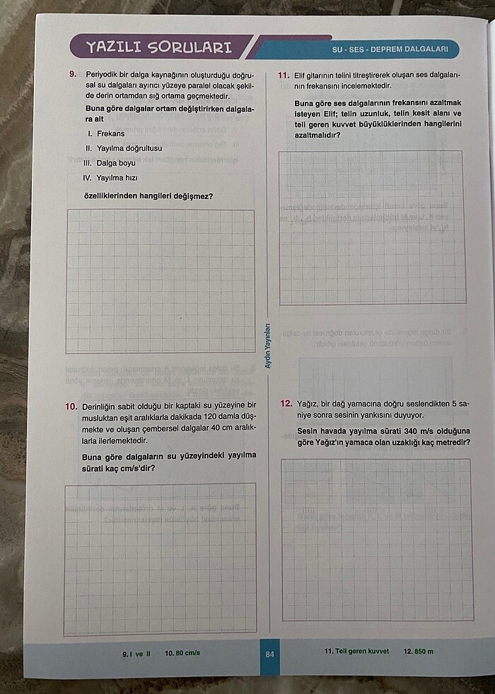 10.Sinif Fizik Föy (Dalgalar) - Görsel 4