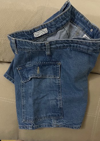 Kot Şort Etek - Görsel 3