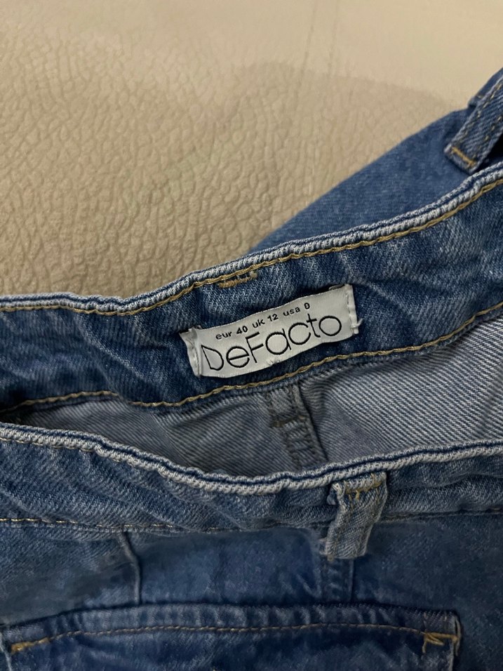 Kot Şort Etek - Görsel 4