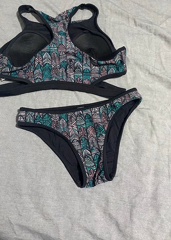 Fermuarlı Baskılı Mini Bikini Üstü - Görsel 2