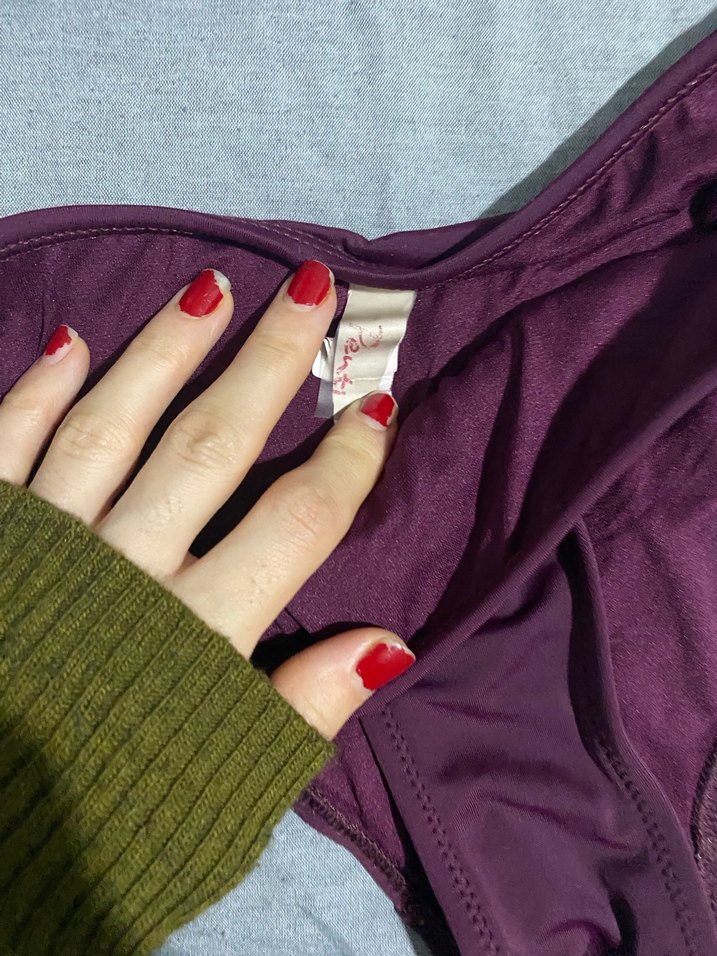 Mor Fırfırlı İpli Bikini Takımı - Görsel 4