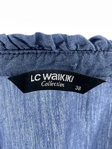 38 Beden mavi Renk LC Waikiki Kısa Elbise %70 İndirimli.