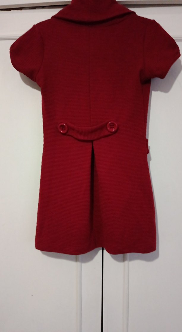 Bordo Yünlü Düğmeli Hamile Tunik - Görsel 4