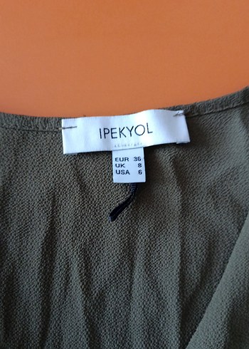 Kadın V Yaka Salaş Keten Bluz - Görsel 2