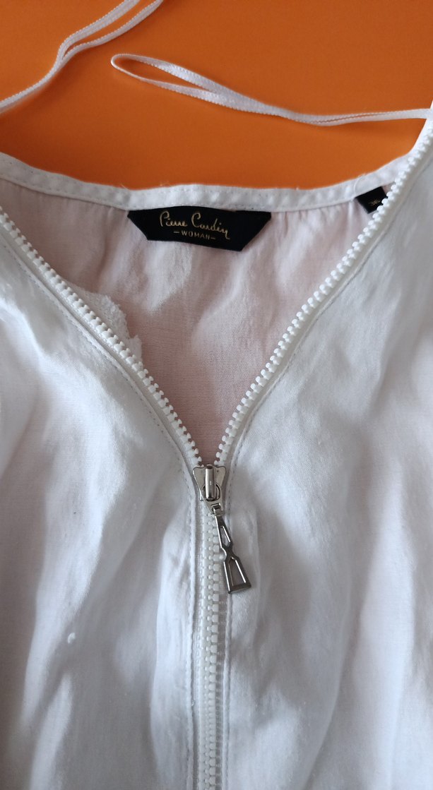 Kadın Beyaz Keten Salaş Gömlek - Görsel 2