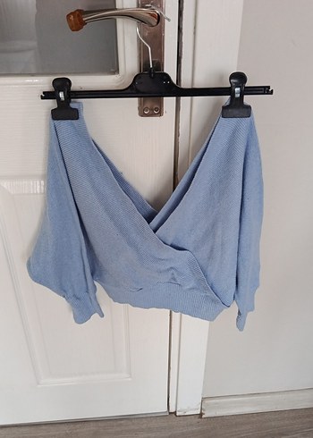 Mavi Kısa Kesim Kadın Bralet - Görsel 4