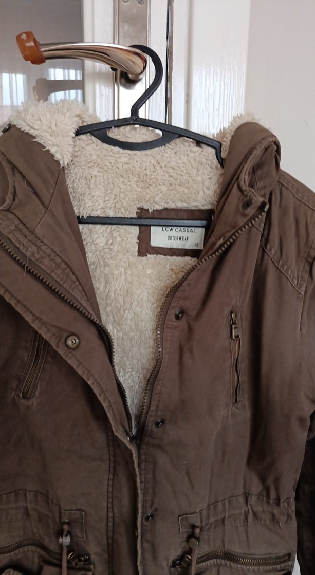 Düğmeli Kahverengi Süet Midi Kadın Ceket - Görsel 2