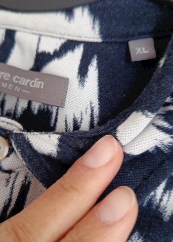 ErkekLacivert Beyaz Batik Desenli Kısa Kollu Gömlek - Görsel 5