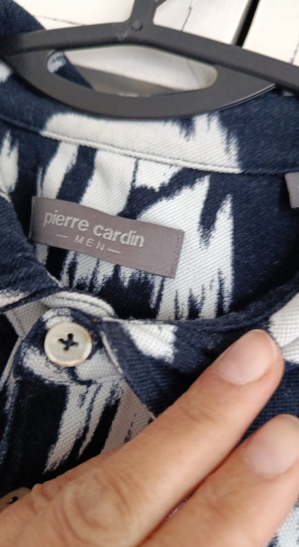 ErkekLacivert Beyaz Batik Desenli Kısa Kollu Gömlek - Görsel 4