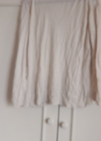 Bej V Yaka Kadın Keten Kazak - Görsel 3