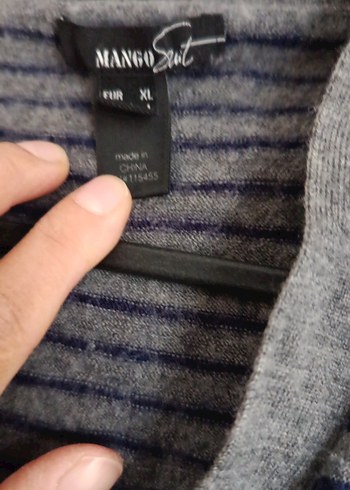 Düğmeli Gri Uzun Kollu Kadın Hırka - Görsel 2