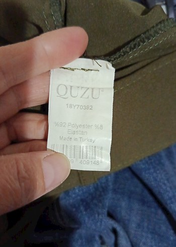 Kemerli  haki  renk  Kadın Pantolon Quzu. - Görsel 4