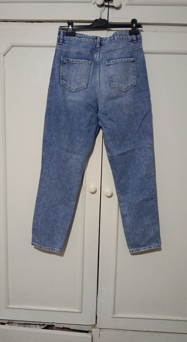 Yırtık Detaylı Salaş Kot Pantolon - Görsel 4