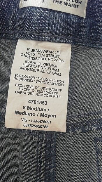 Lee kot şort - Görsel 6