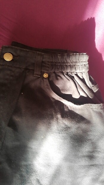 Lacivert yüksek bel şort - Görsel 3