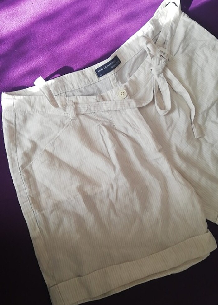 Keten şort - Görsel 2