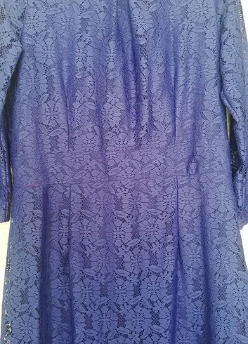 Mor dantel şık elbise  - Görsel 4