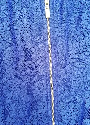 Mor dantel şık elbise  - Görsel 8