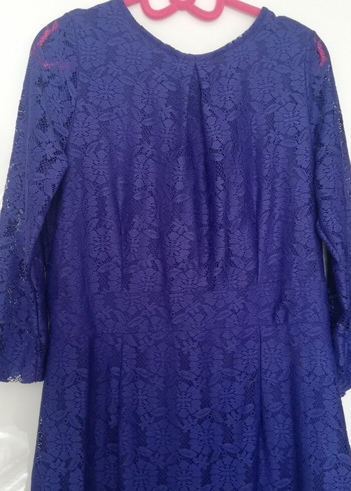 Mor dantel şık elbise  - Görsel 2