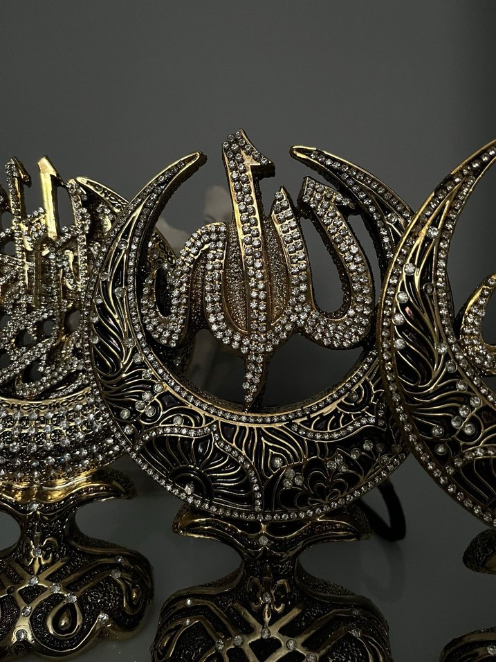 Altın Renkli İslami Figürin Seti - Görsel 4