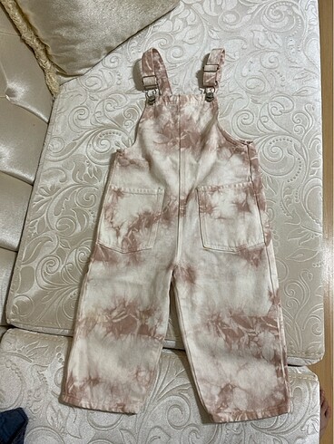 Kız çocuk jean askılı salopet 98 cm