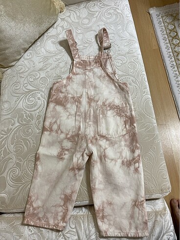 24-36 Ay Beden pembe Renk Kız çocuk jean askılı salopet 98 cm