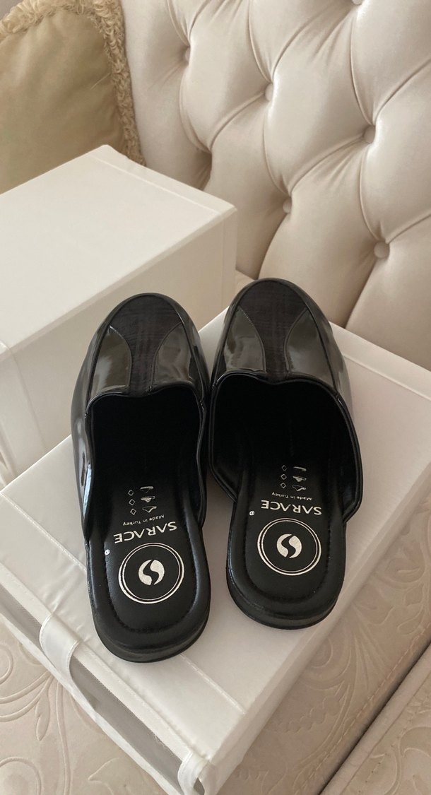 Klasik Siyah Erkek Ev Terliği - Görsel 2