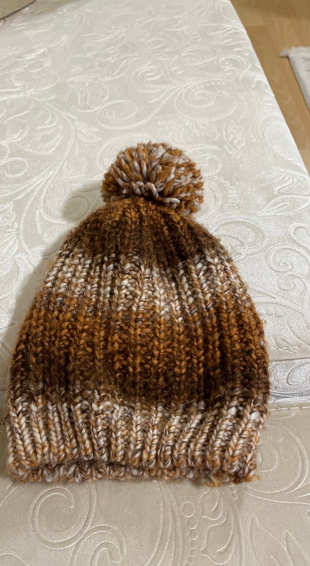 Bohem Tarz Kahverengi Örgü çocuk bere - Görsel 2