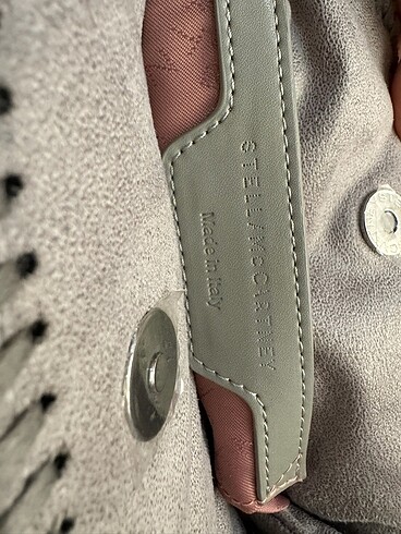 Beden Stella McCartney tiny falabella 18cm gri v desenli