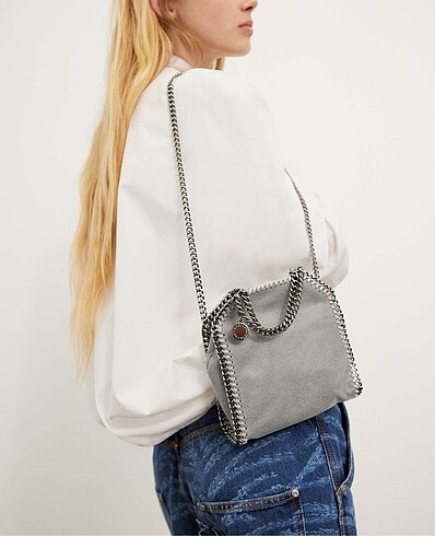 Beden Stella McCartney tiny Falabella 18 cm gri