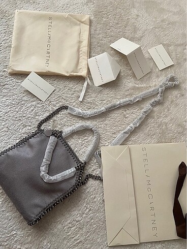 Beden gri Renk Stella McCartney tiny Falabella 18 cm gri