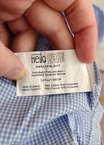 HelloBaby Kız bebek gömlek 