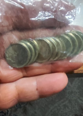 Diğer Koyu Haki Renkli basılmamış 10 kuruş pulu